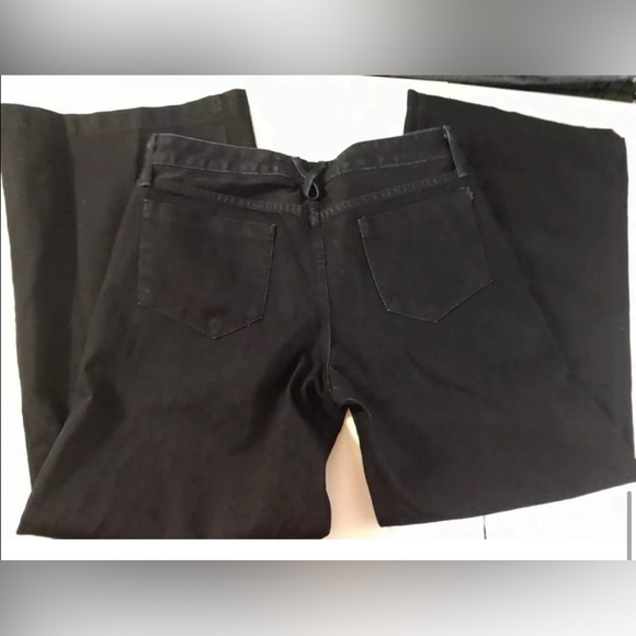 GOLDSIGN Orchid Wide Leg Jeans Designer Denim Dark Blue Wash Silver Flecks Flare - Picture 8 of 9